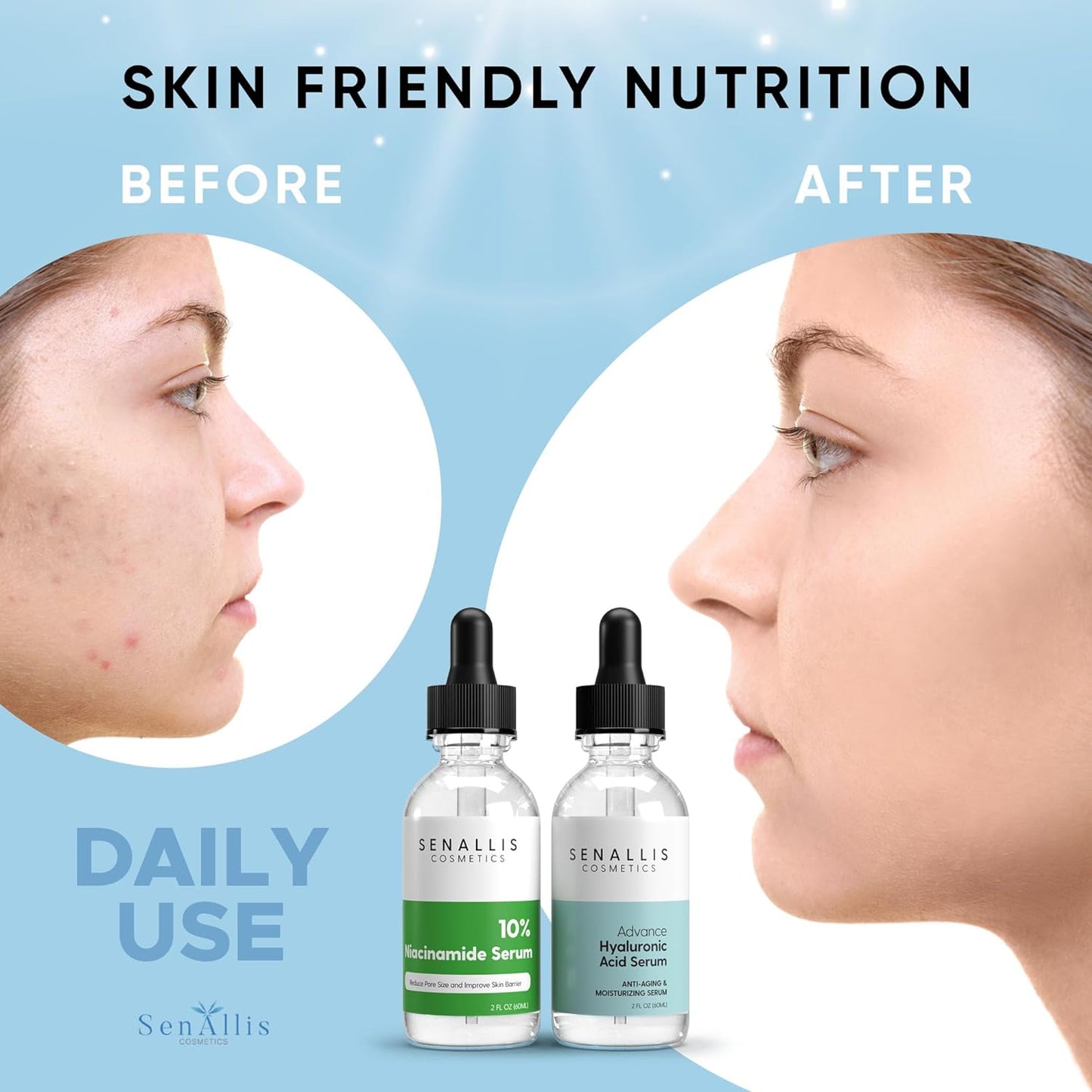 Niacinamide 10% and Hyaluronic Acid Serum Combo Pack