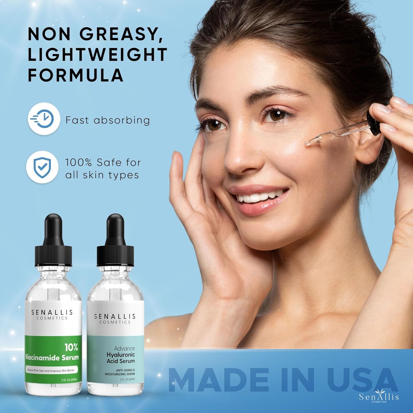 Niacinamide 10% and Hyaluronic Acid Serum Combo Pack